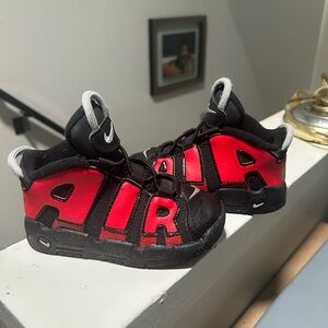 Nike Kids Black and Red Bold Lettering Sneakers